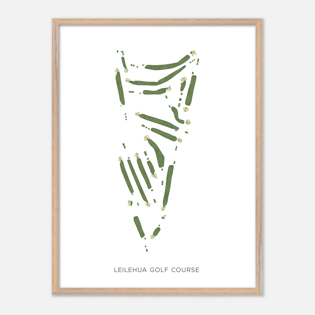 Print of Leilehua Golf Course Modern Map