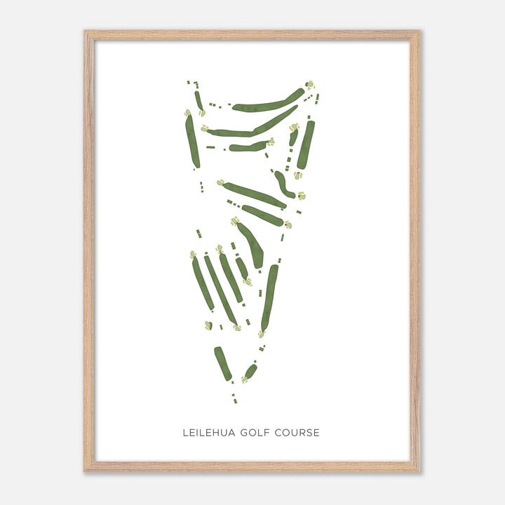 Print of Leilehua Golf Course Modern Map