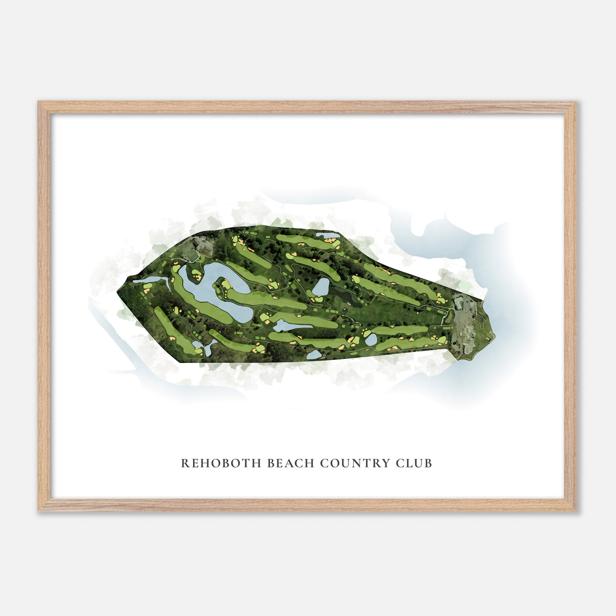 Print of Rehoboth Beach Country Club Classic Map