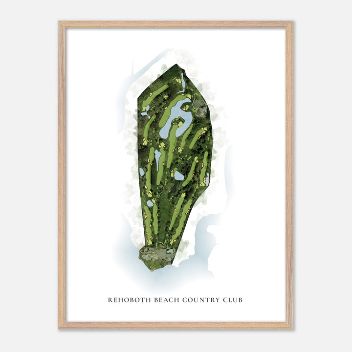 Print of Rehoboth Beach Country Club Classic Map
