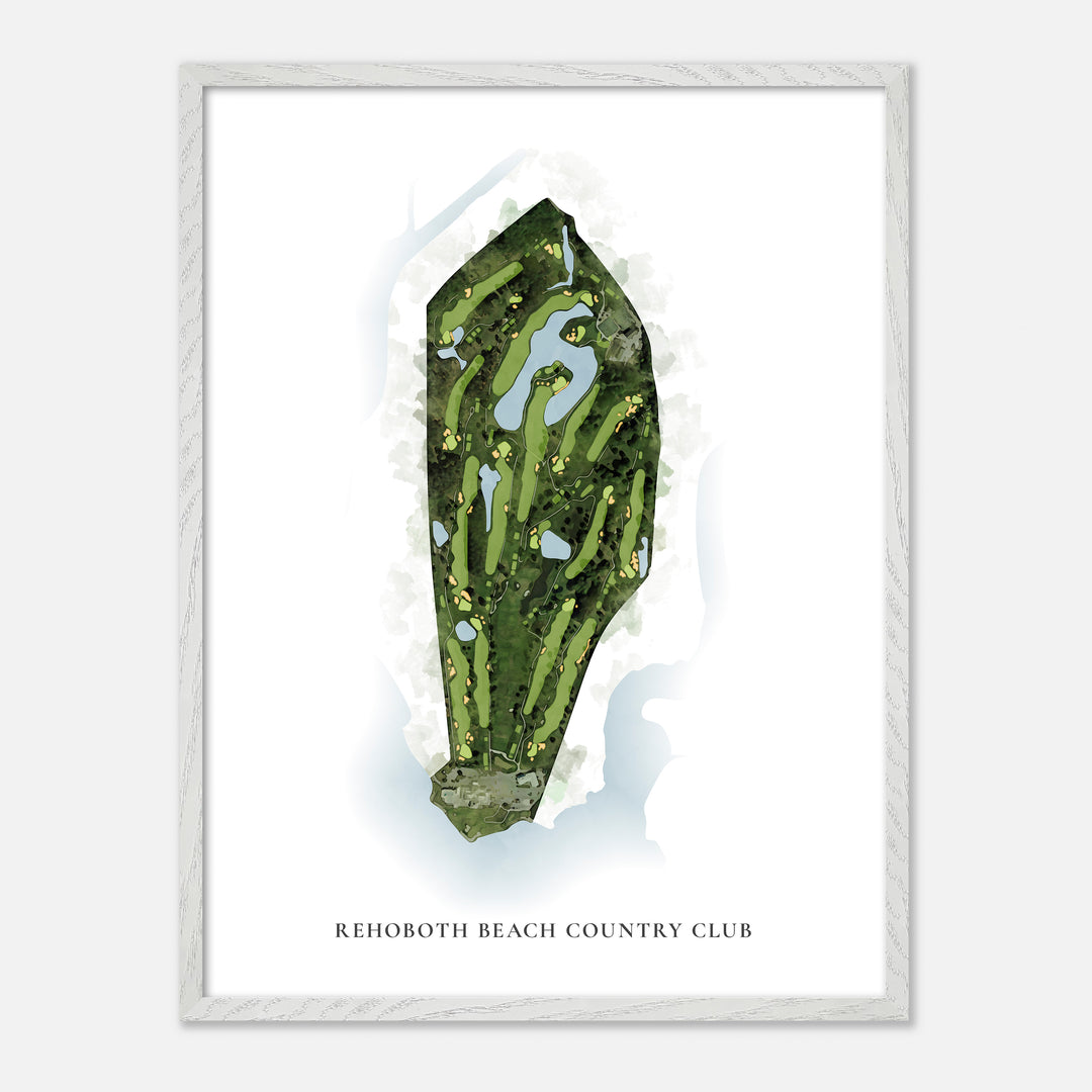 Print of Rehoboth Beach Country Club Classic Map