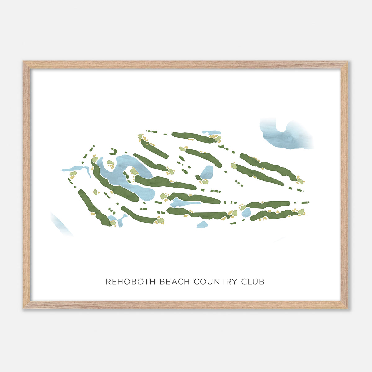 Print of Rehoboth Beach Country Club Modern Map