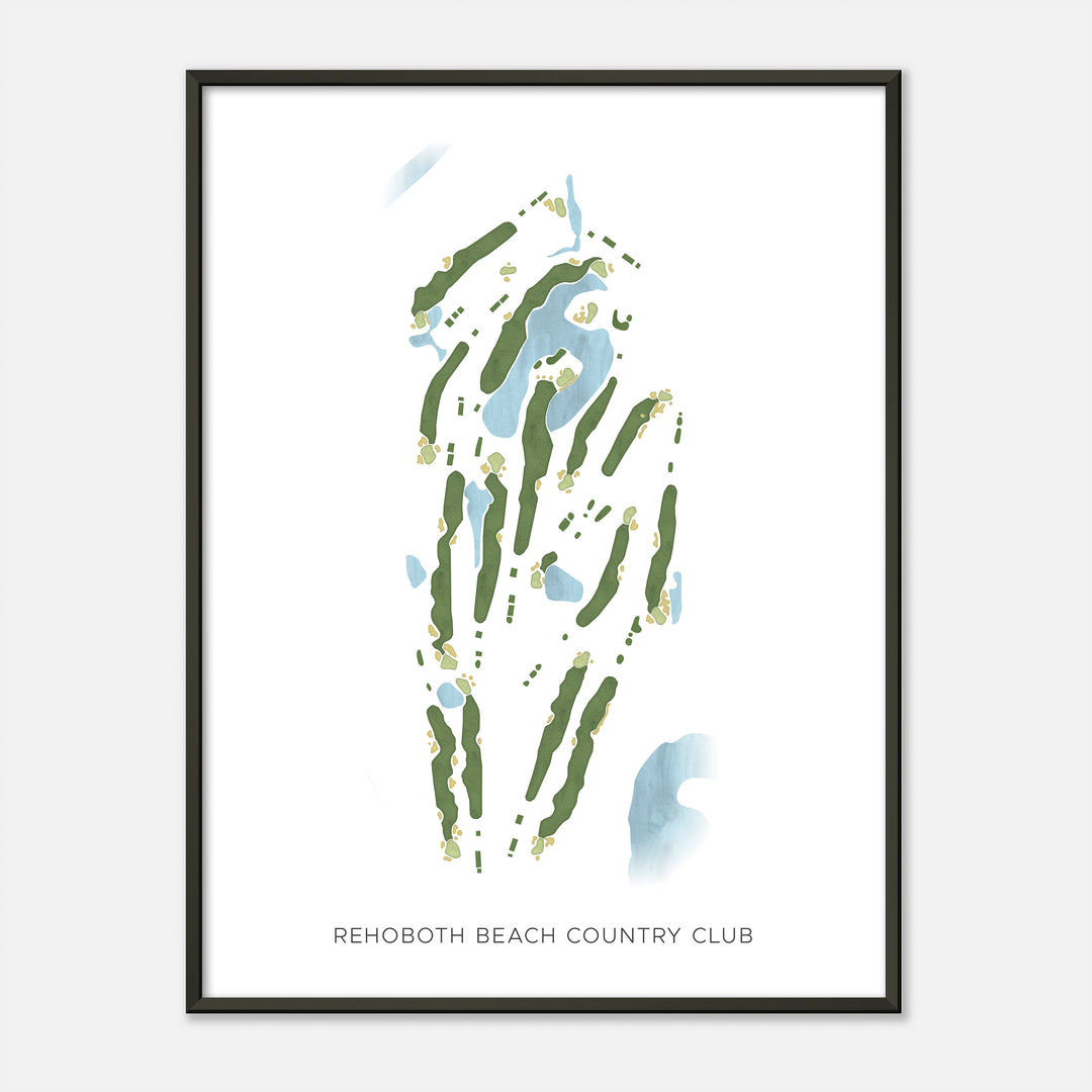 Print of Rehoboth Beach Country Club Modern Map