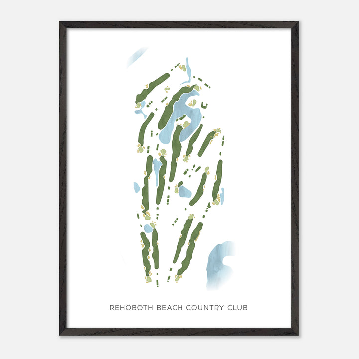 Print of Rehoboth Beach Country Club Modern Map