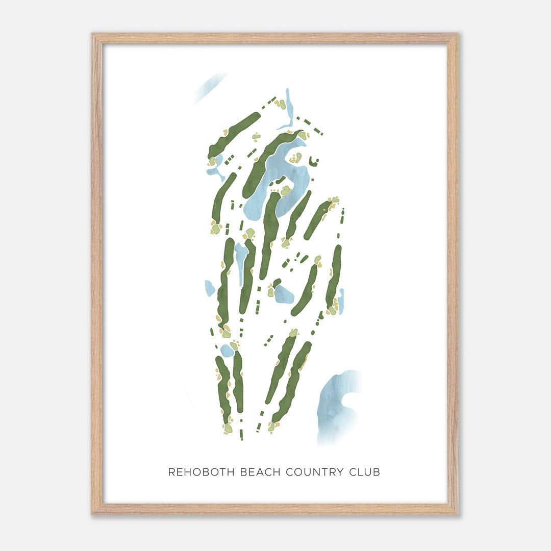 Print of Rehoboth Beach Country Club Modern Map