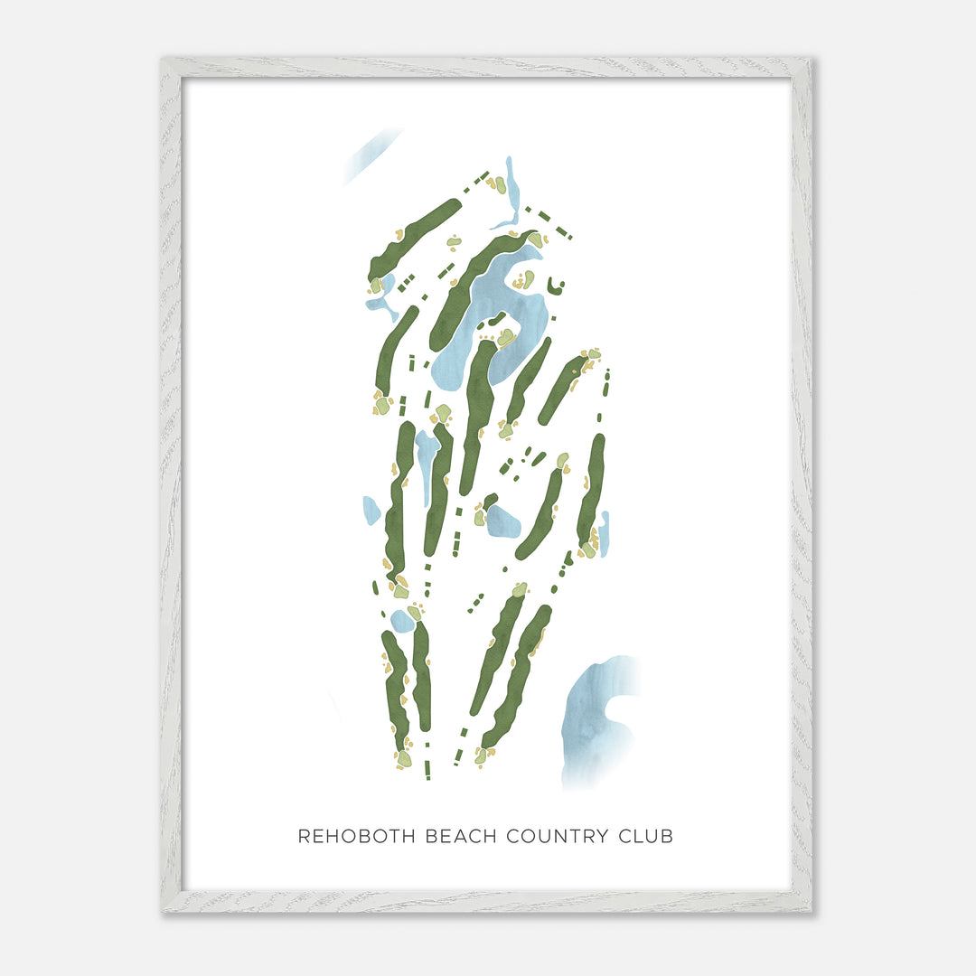 Print of Rehoboth Beach Country Club Modern Map