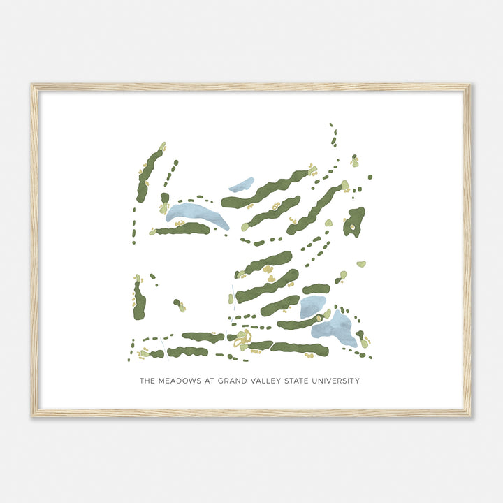 Print of The Meadows At Grand Valley State University Modern Map
