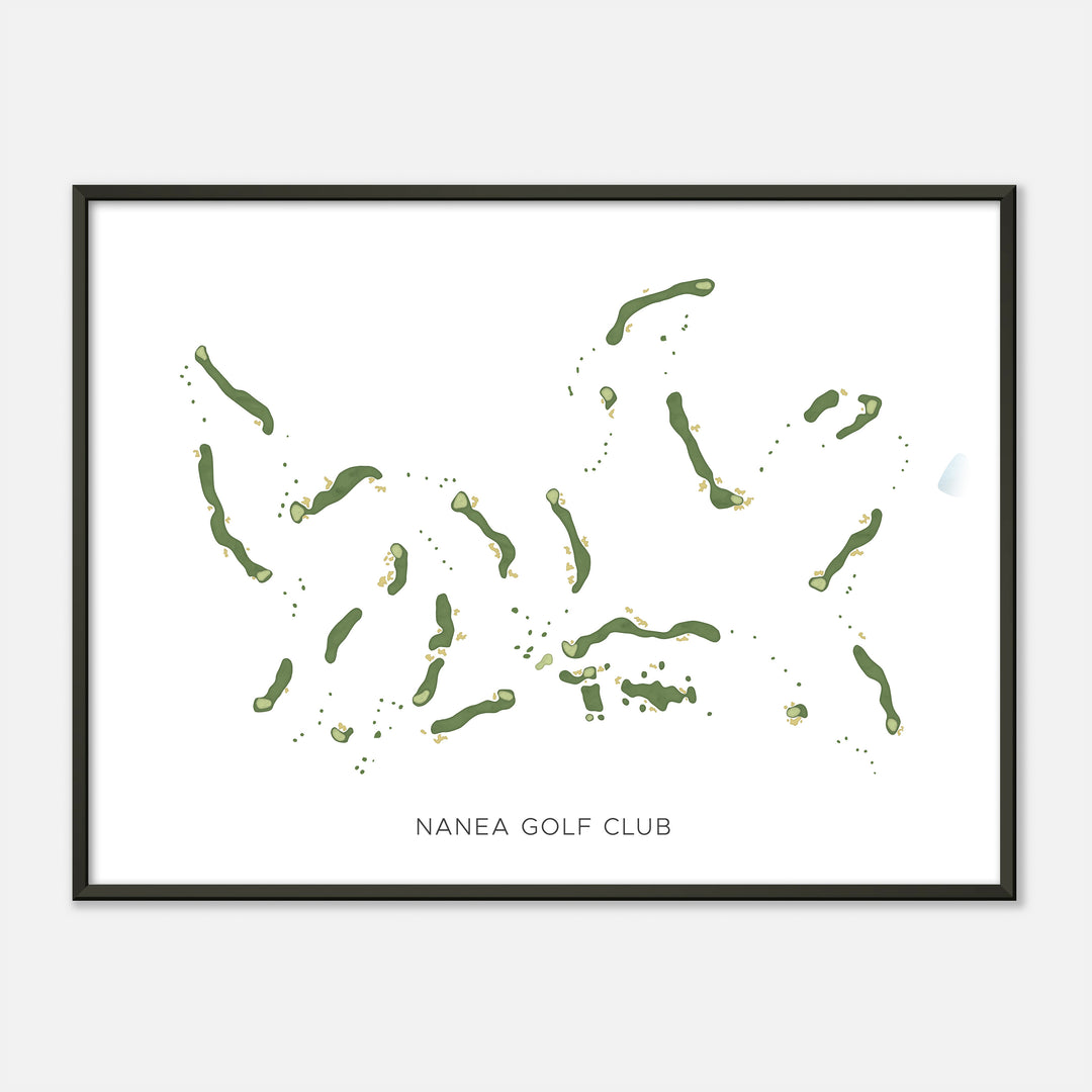 Print of Nanea Golf Club Modern Map