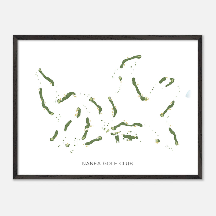 Print of Nanea Golf Club Modern Map