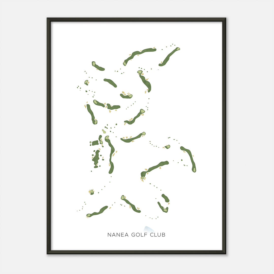 Print of Nanea Golf Club Modern Map