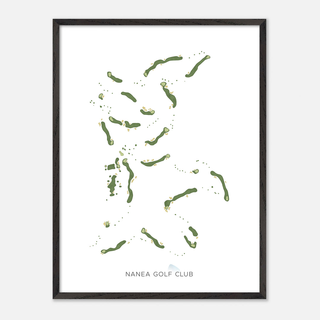 Print of Nanea Golf Club Modern Map