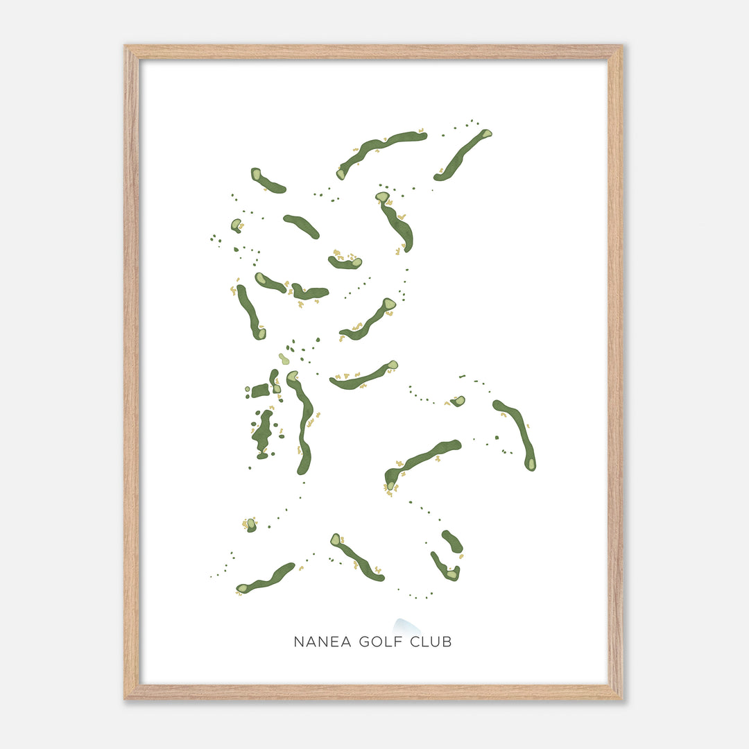 Print of Nanea Golf Club Modern Map