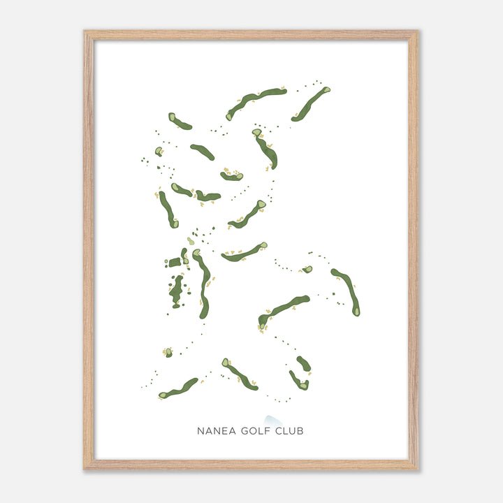 Print of Nanea Golf Club Modern Map