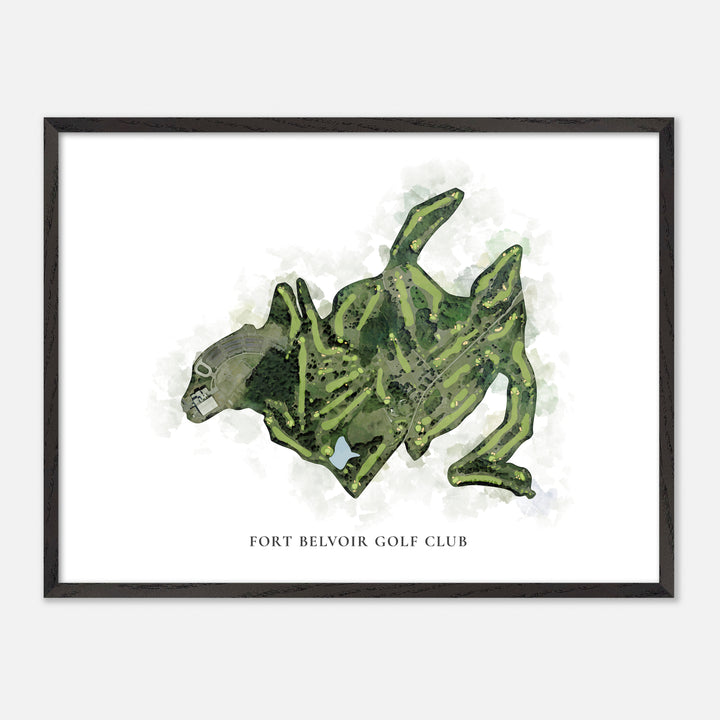 Print of Fort Belvoir Golf Club Classic Map