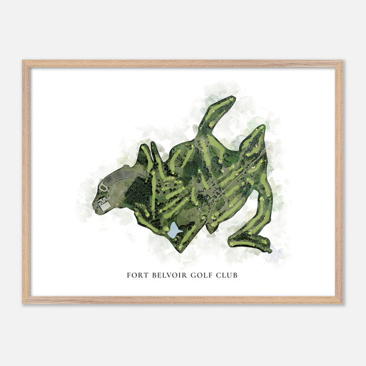 Print of Fort Belvoir Golf Club Classic Map