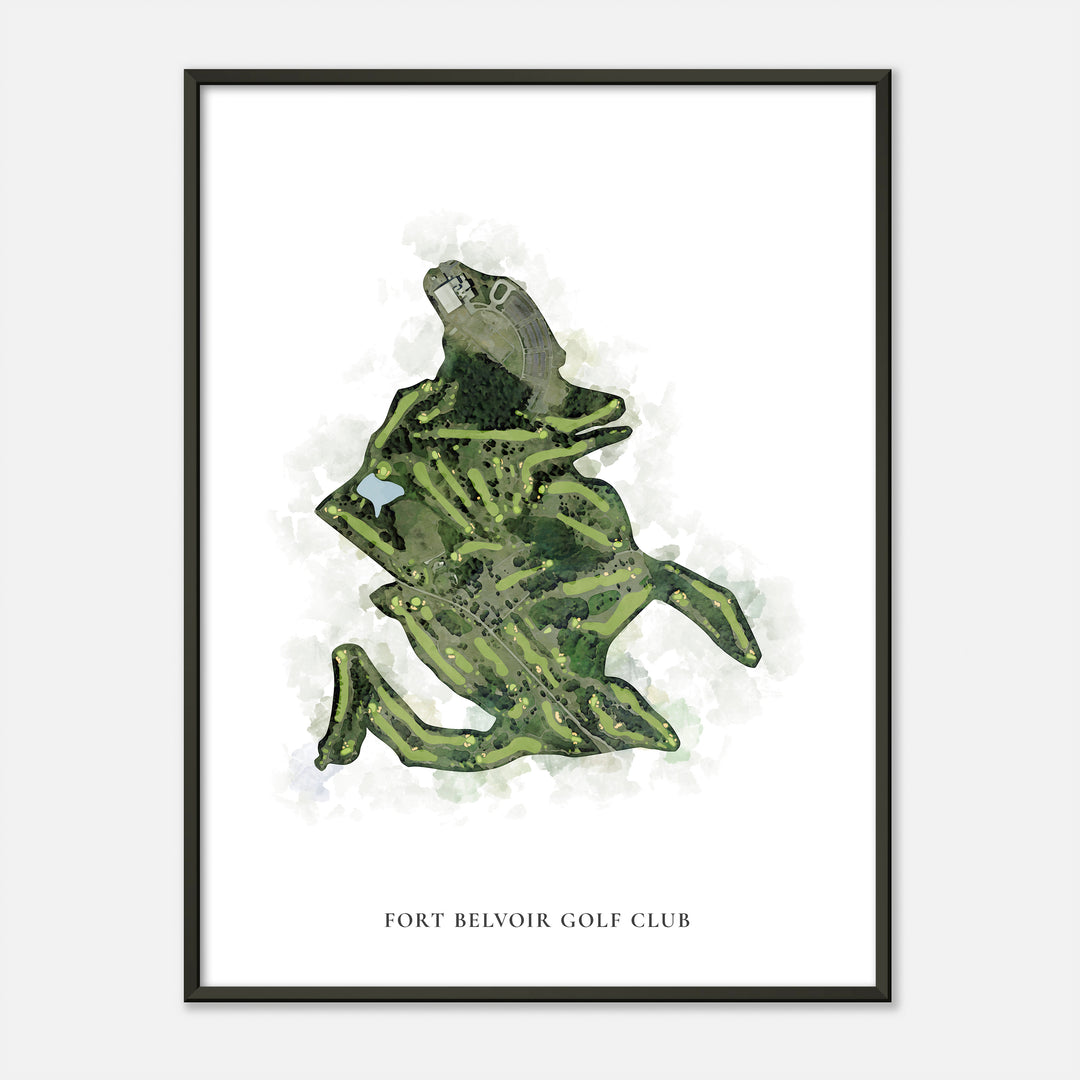 Print of Fort Belvoir Golf Club Classic Map