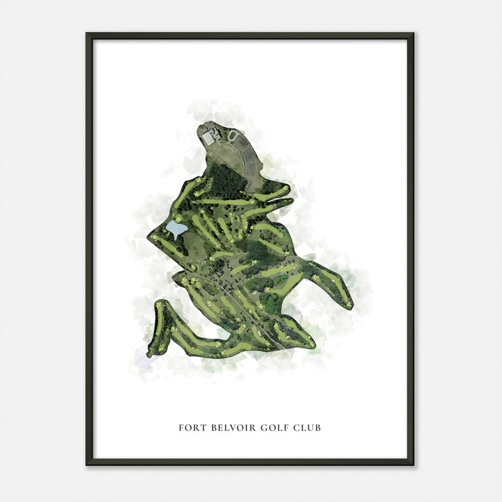 Print of Fort Belvoir Golf Club Classic Map