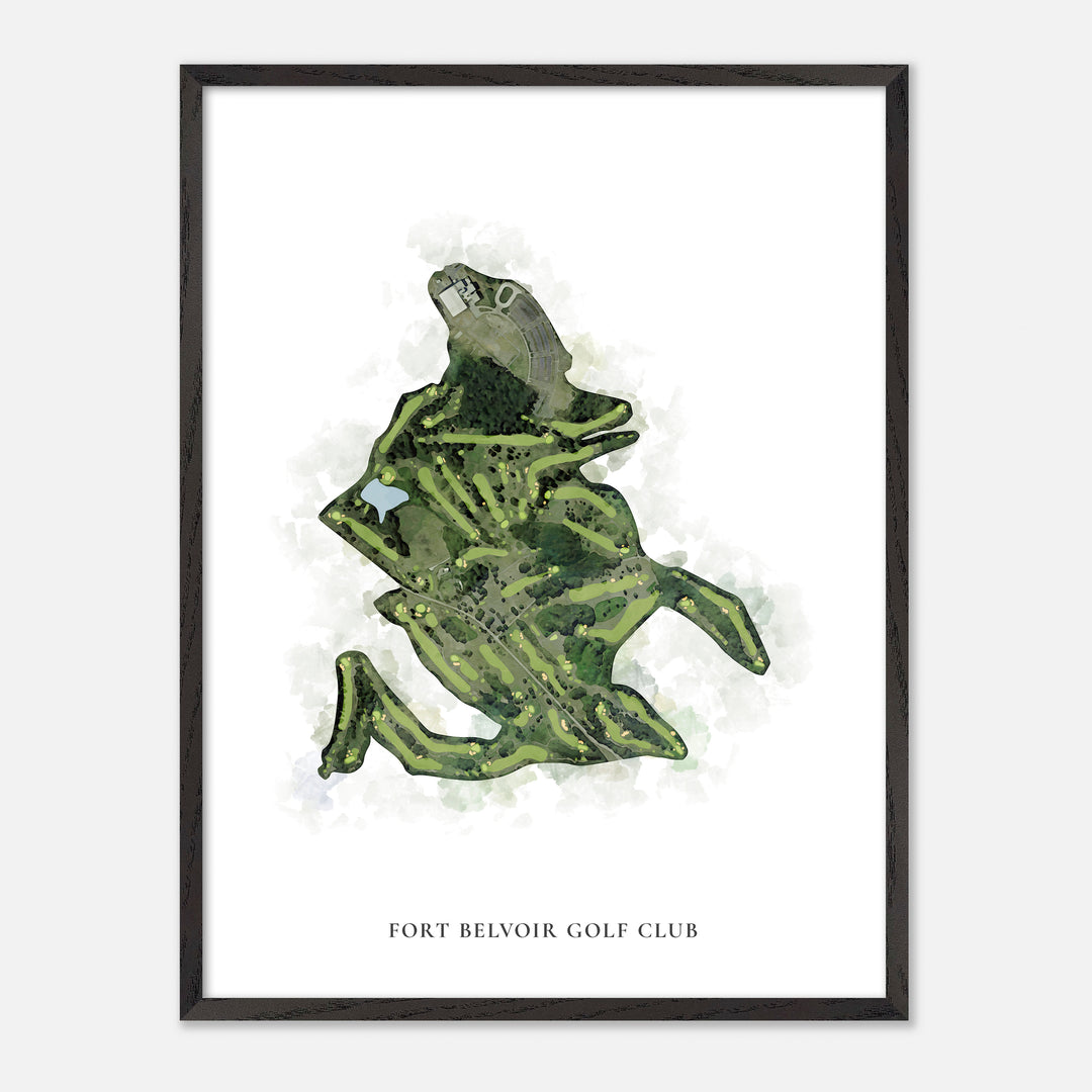 Print of Fort Belvoir Golf Club Classic Map