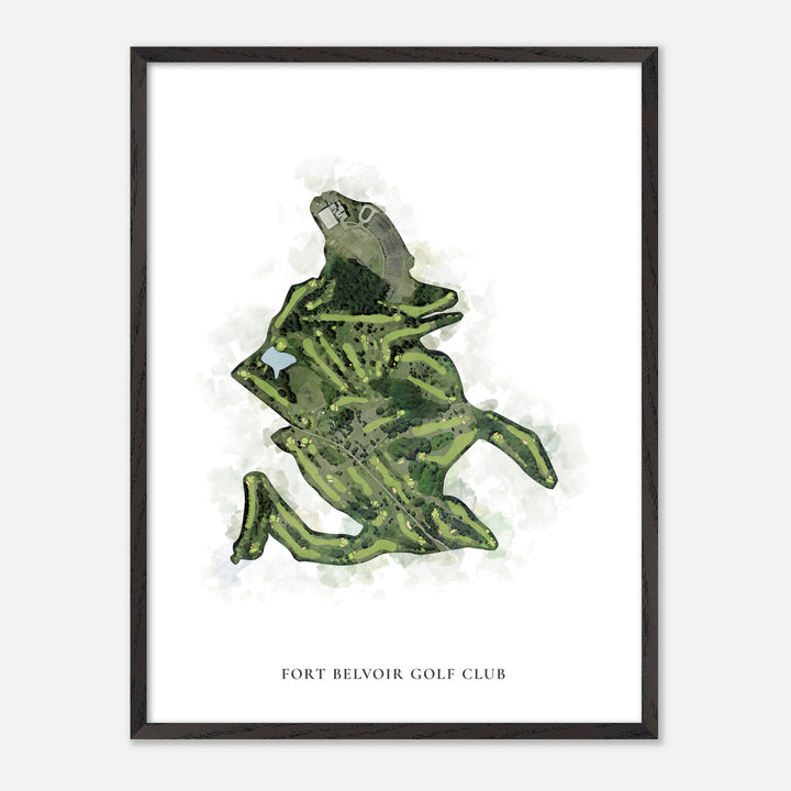 Print of Fort Belvoir Golf Club Classic Map