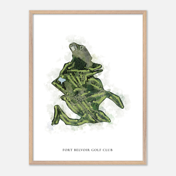 Print of Fort Belvoir Golf Club Classic Map
