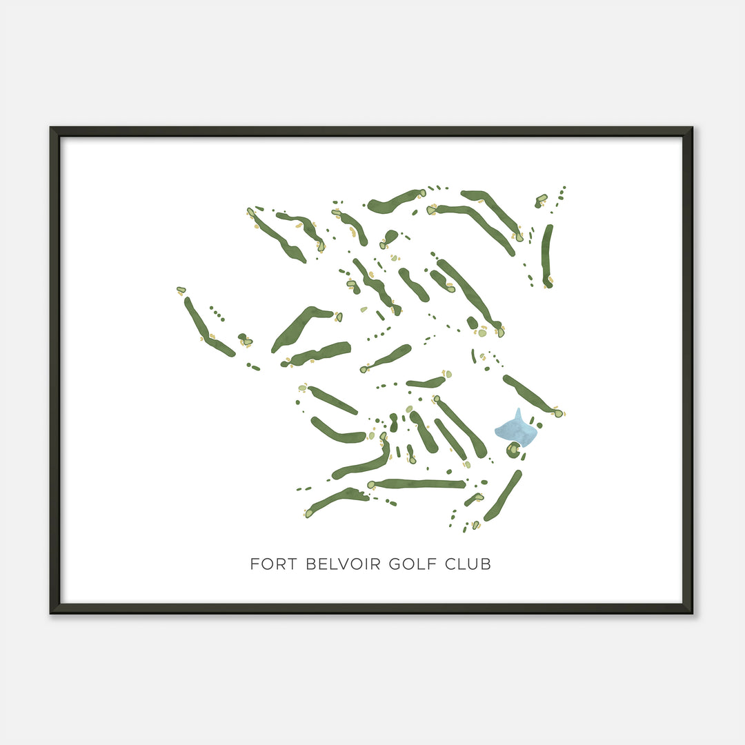 Print of Fort Belvoir Golf Club Modern Map