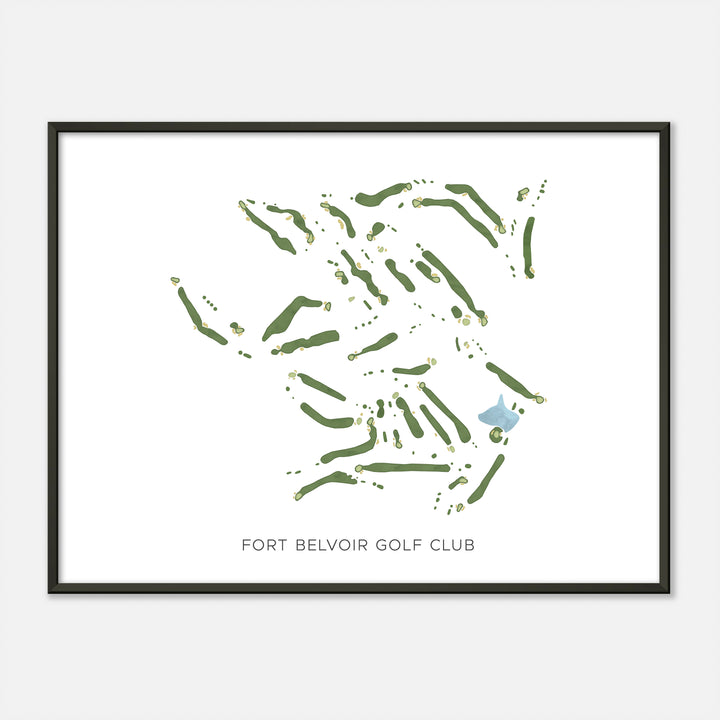 Print of Fort Belvoir Golf Club Modern Map