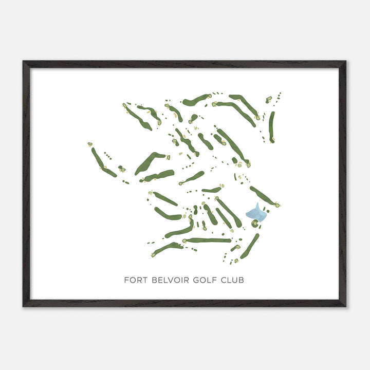Print of Fort Belvoir Golf Club Modern Map