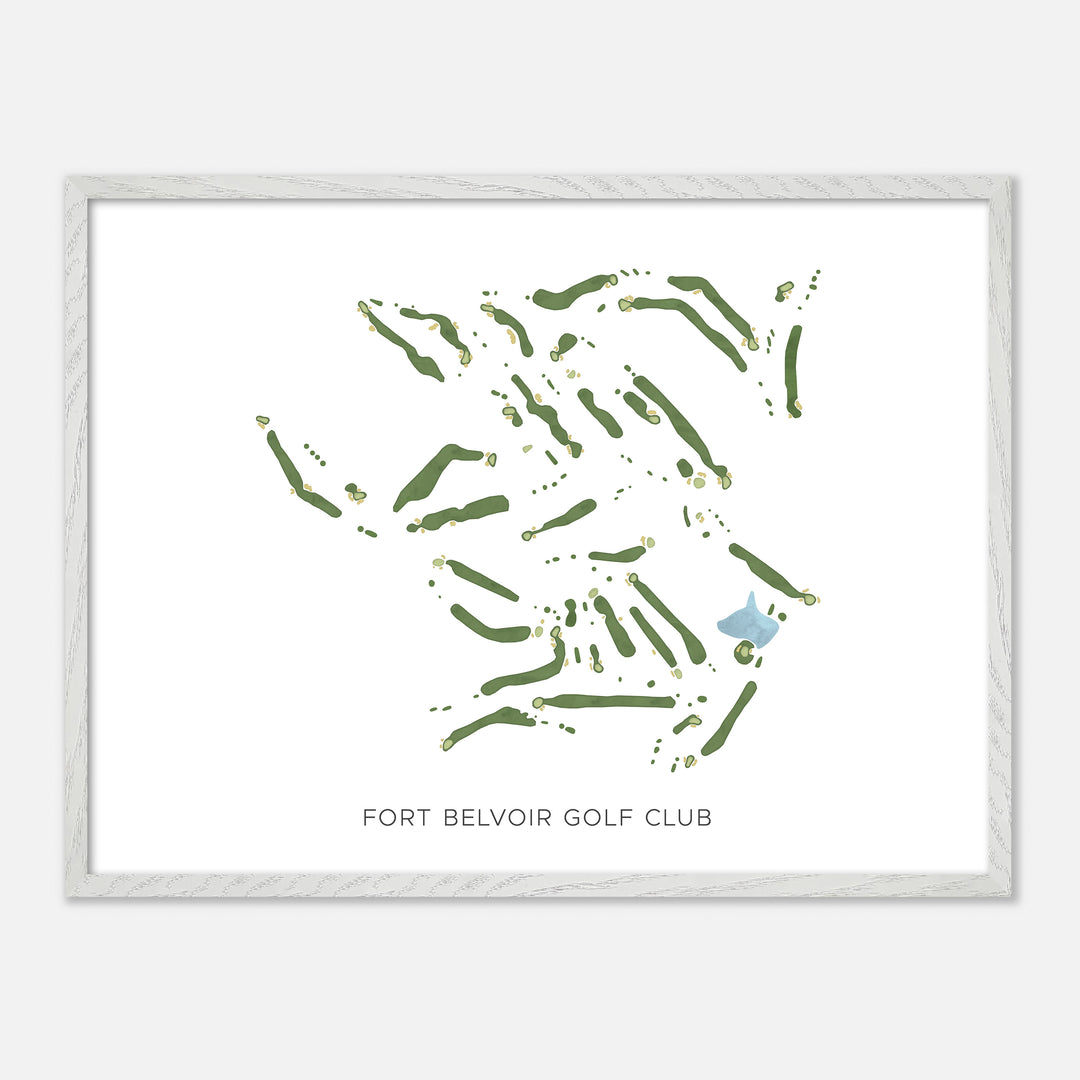 Print of Fort Belvoir Golf Club Modern Map