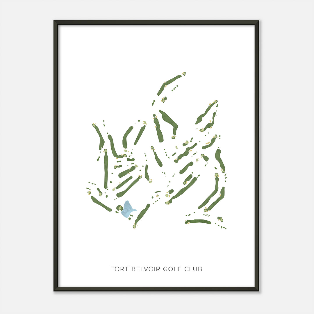 Print of Fort Belvoir Golf Club Modern Map