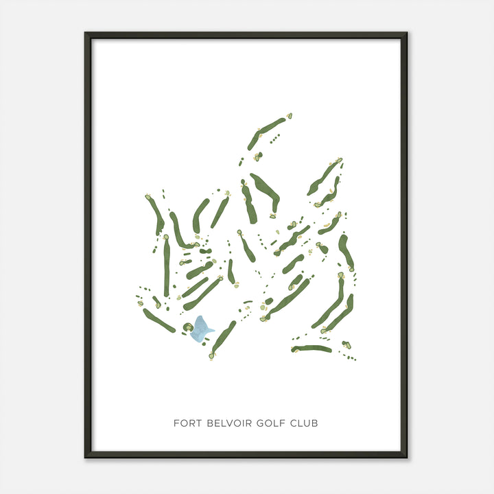 Print of Fort Belvoir Golf Club Modern Map