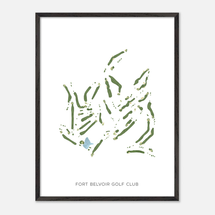 Print of Fort Belvoir Golf Club Modern Map