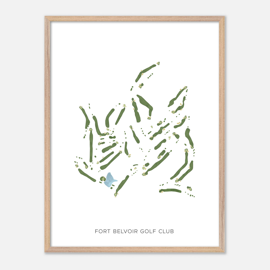 Print of Fort Belvoir Golf Club Modern Map