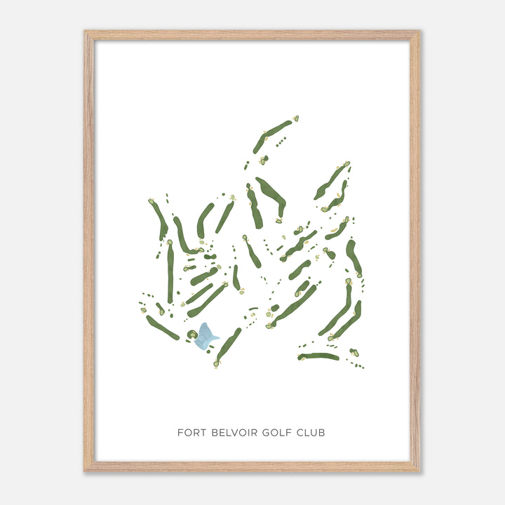 Print of Fort Belvoir Golf Club Modern Map