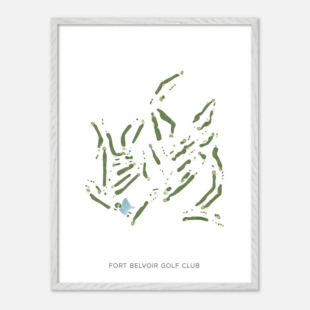 Print of Fort Belvoir Golf Club Modern Map