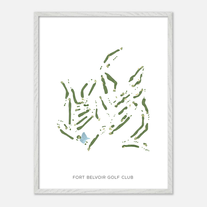 Print of Fort Belvoir Golf Club Modern Map