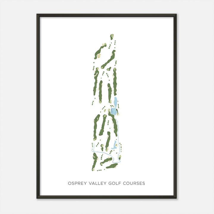 Print of Osprey Valley Golf Courses Modern Map