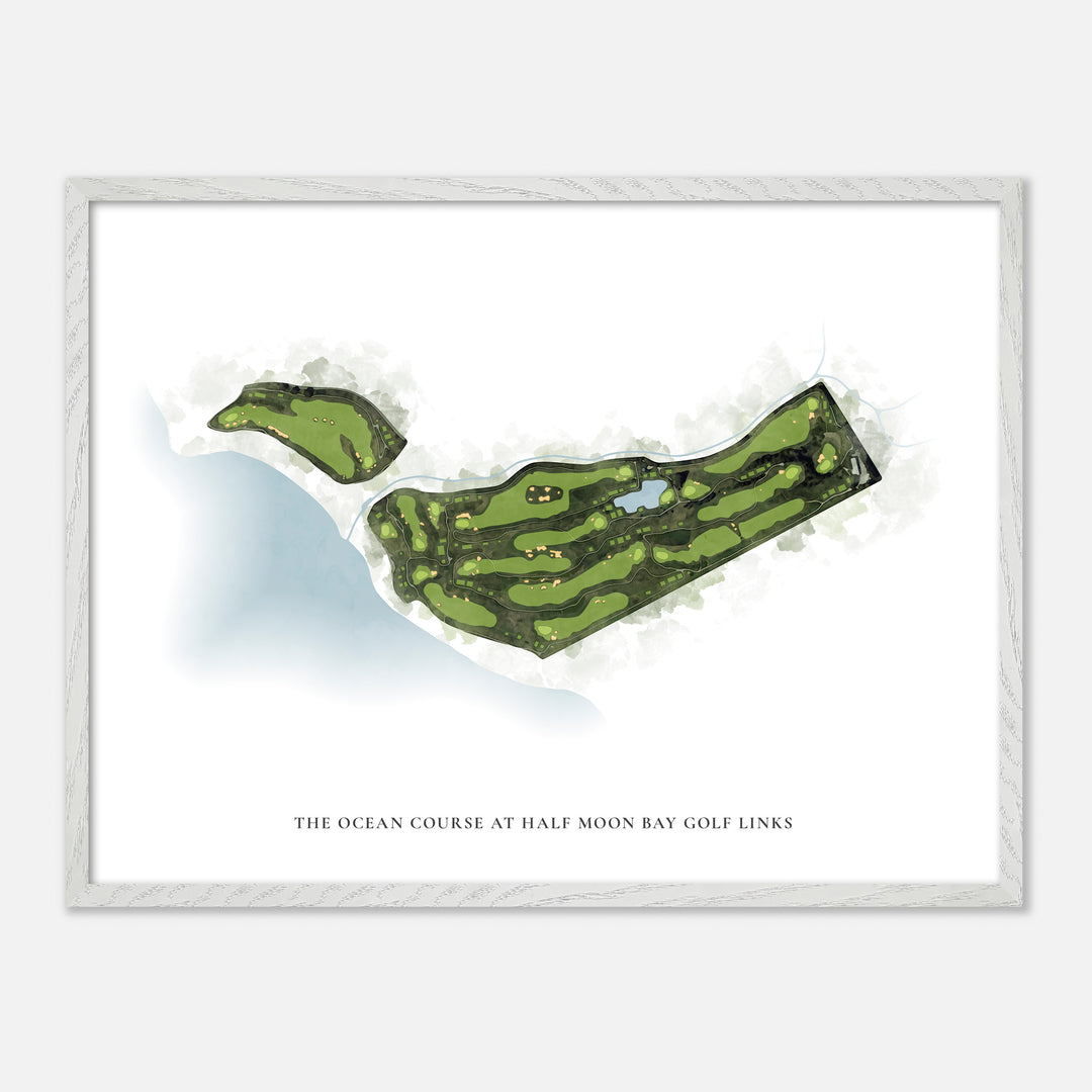 Print of The Ocean Course At Half Moon Bay Golf Links Classic Map