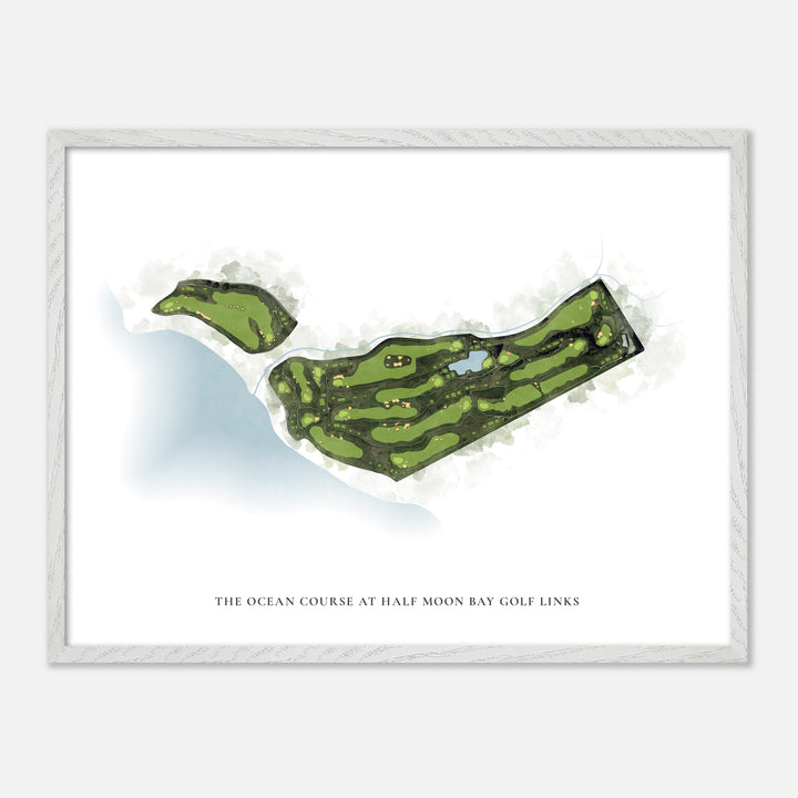 Print of The Ocean Course At Half Moon Bay Golf Links Classic Map