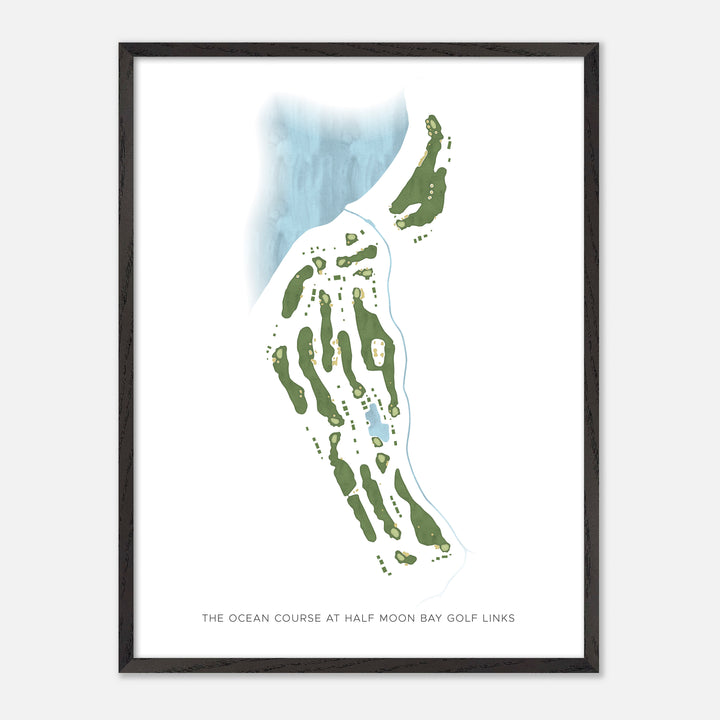 Print of The Ocean Course At Half Moon Bay Golf Links Modern Map