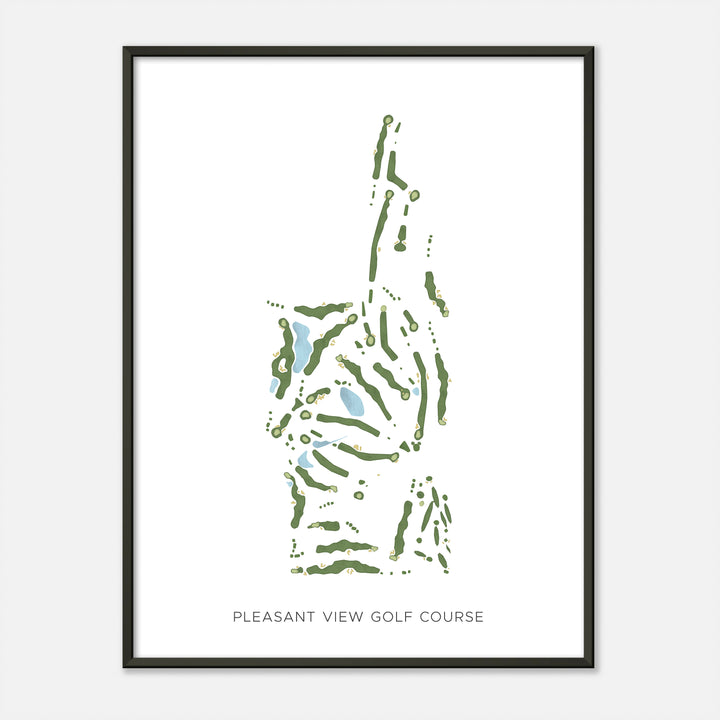 Print of Pleasant View Golf Course Modern Map
