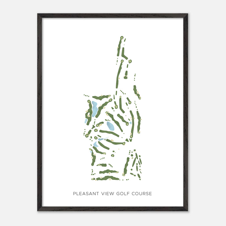 Print of Pleasant View Golf Course Modern Map