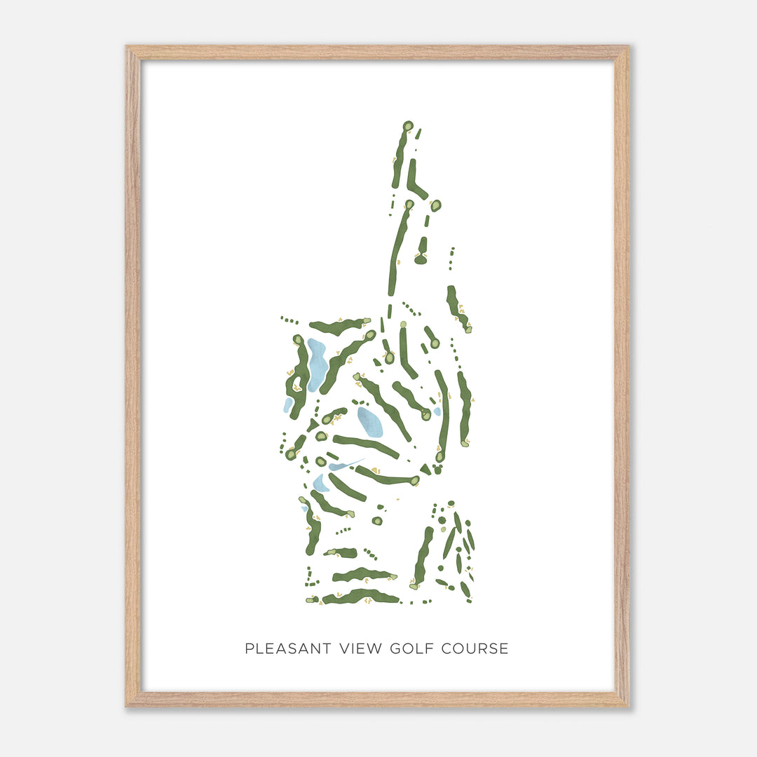 Print of Pleasant View Golf Course Modern Map
