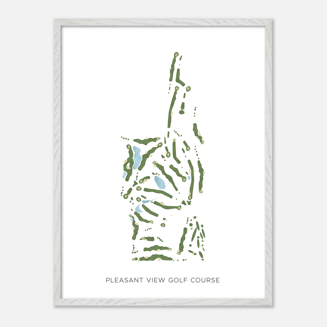 Print of Pleasant View Golf Course Modern Map