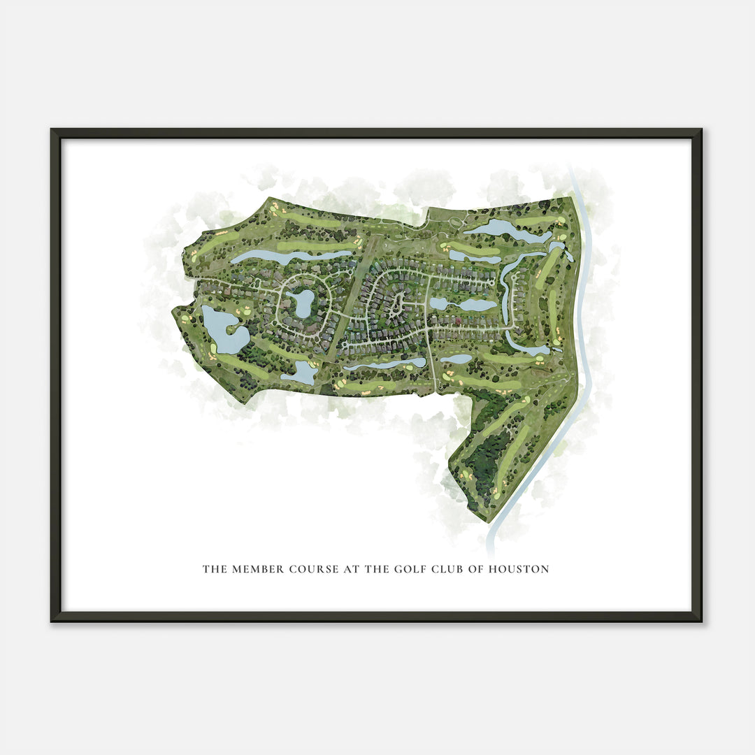 Print of The Member Course At The Golf Club Of Houston Classic Map