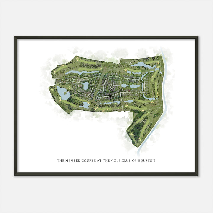 Print of The Member Course At The Golf Club Of Houston Classic Map
