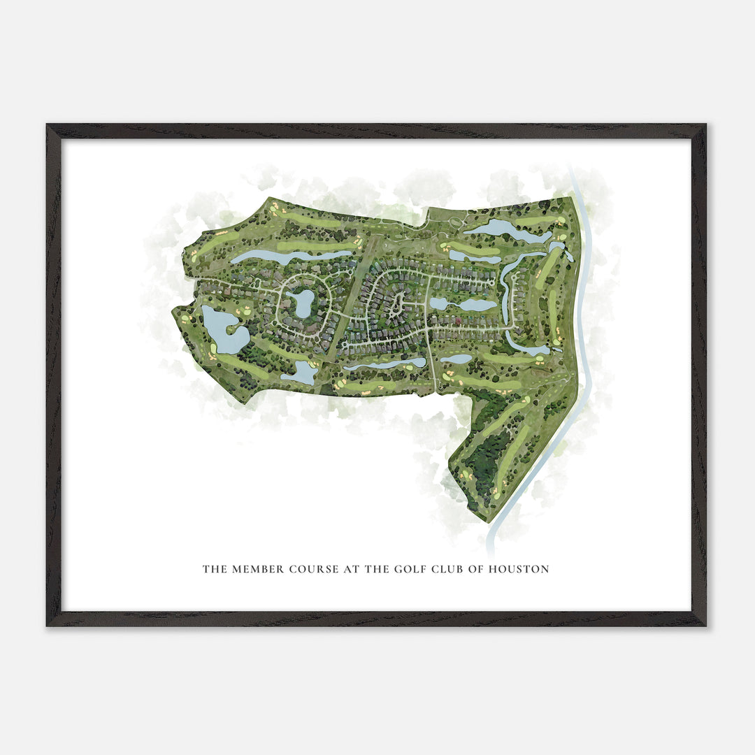 Print of The Member Course At The Golf Club Of Houston Classic Map