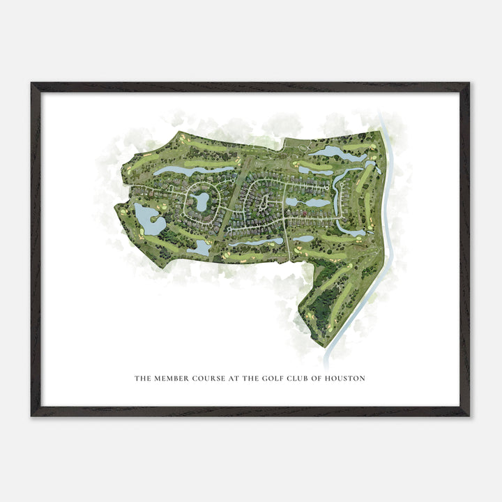 Print of The Member Course At The Golf Club Of Houston Classic Map