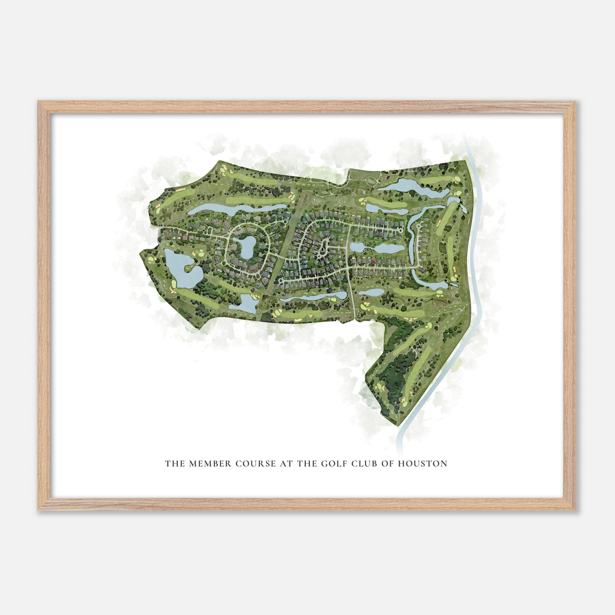 Print of The Member Course At The Golf Club Of Houston Classic Map