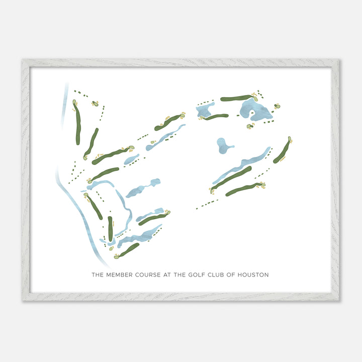 Print of The Member Course At The Golf Club Of Houston Modern Map