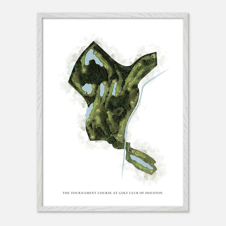 Print of The Tournament Course At Golf Club Of Houston Classic Map